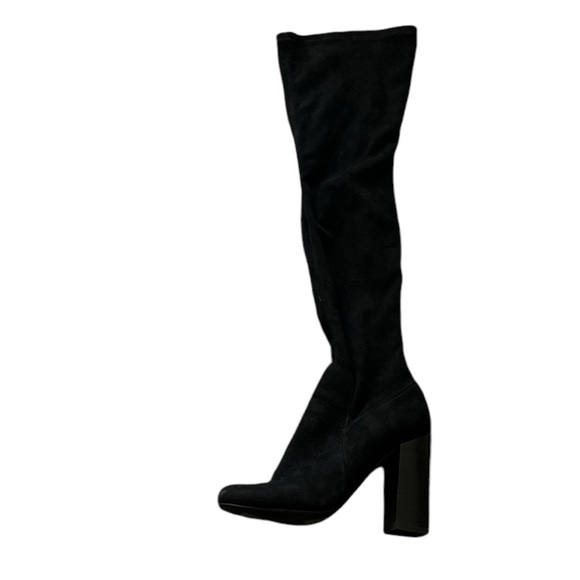 JEFFREY CAMPBELL Perouze Black Over The Knee Suede Heeled Boots - Picture 7 of 14